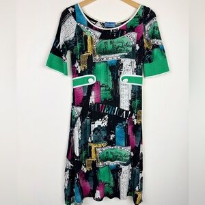 Margo Retro "America" City Skyscraper Dress